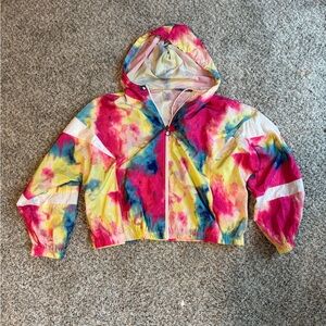 Colorful Tie-Dye Rain Jacket
